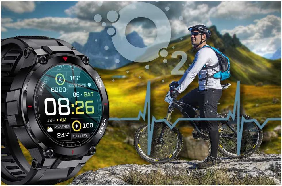 Išmanusis laikrodis Gravity GT8-1, Juodos spalvos
