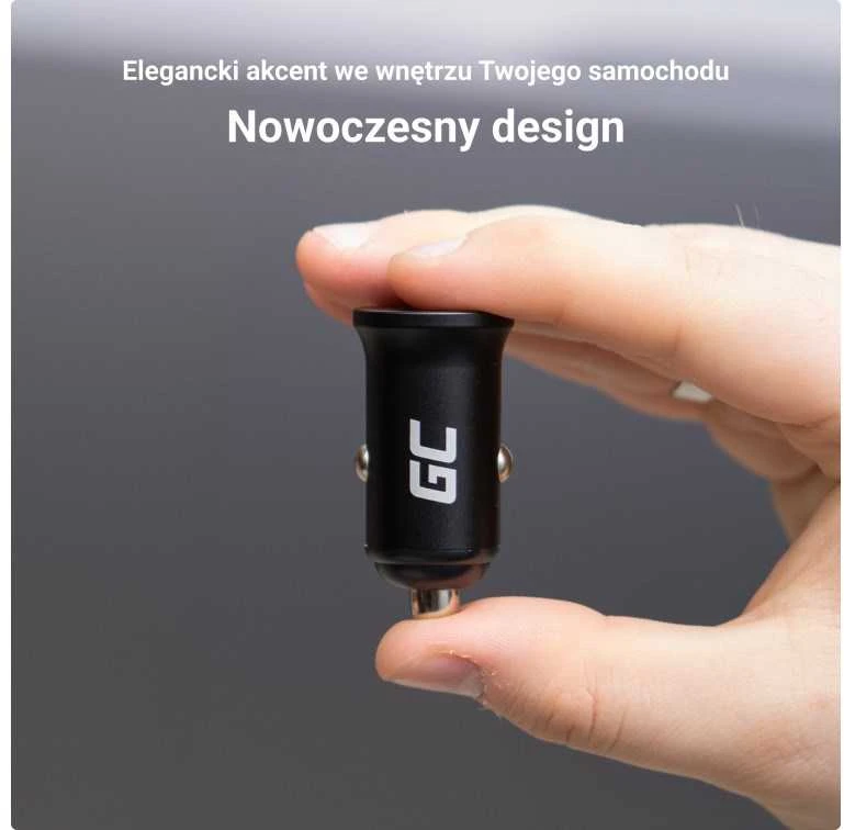 Žalias Cell Žalias Cell Autoladegerät 38W GC PowerRide Nano38 su USB-C USB-A Maitinimo tiekimas ir Ultra Charge Schnellladung