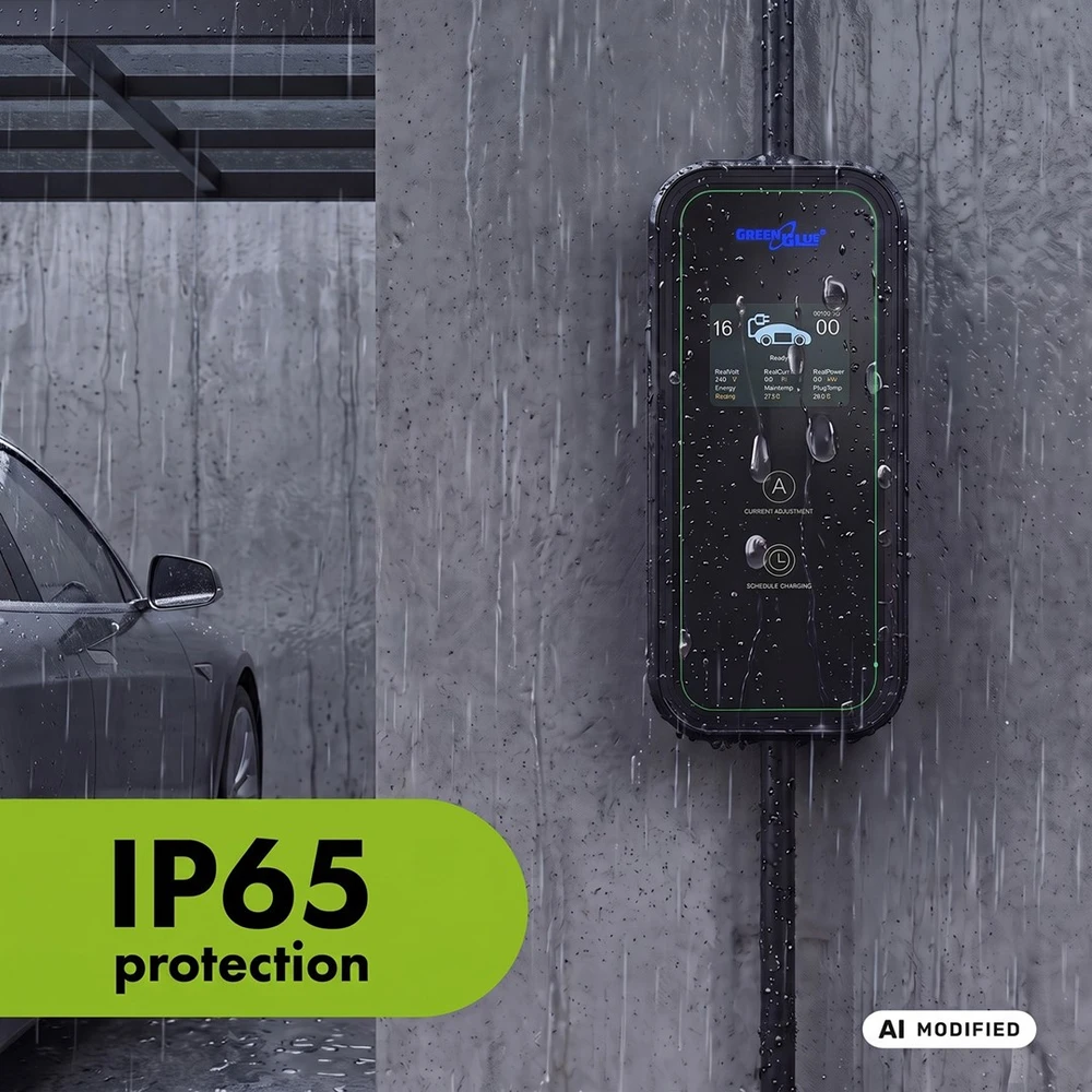 Įkroviklis EV / PHEV GreenBlue, nešiojamas, 2 tipo, laido ilgis 680 cm, IP65, 11 kW, 220–380 V AC 50/60 Hz, 16 A, 3 fazės, GB1100