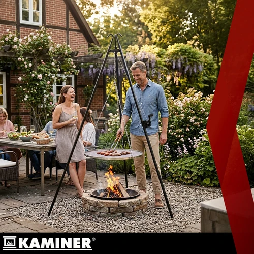 Kaminer 190x70cm Tripod Garden Grilis