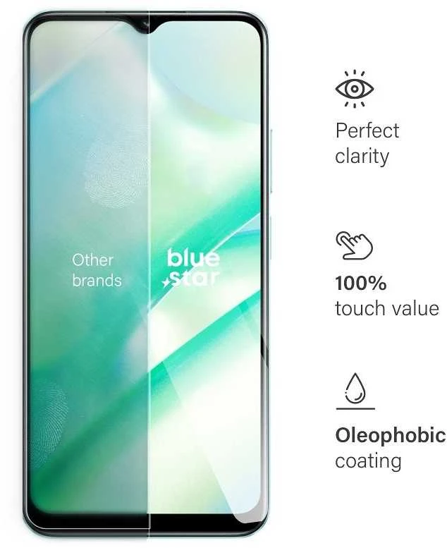 Grūdintas stiklas, skirtas „Realme C33 Blue Star“