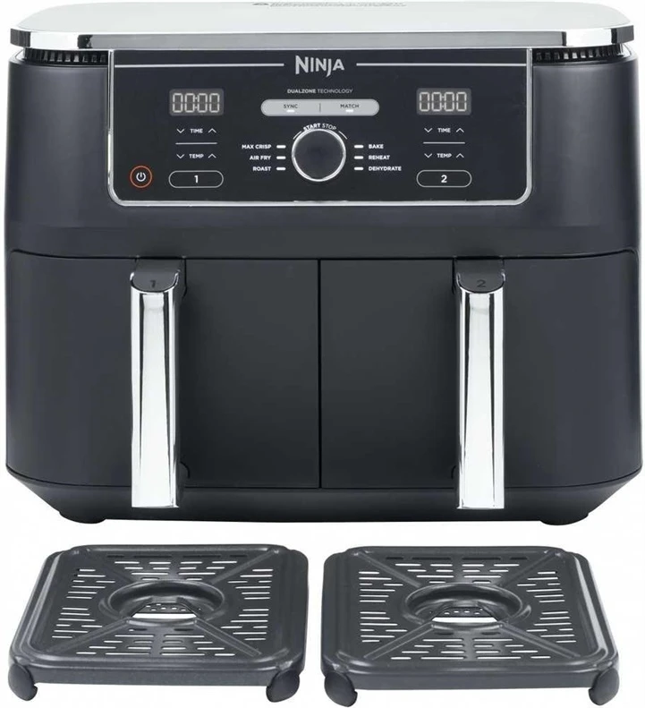 Ninja Foodi MAX dviejų zonų gruzdintuvė AF400EU, 9,5 l, Juoda
