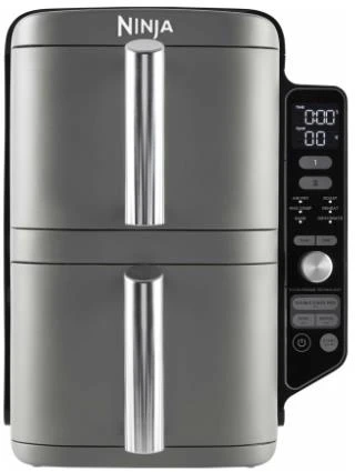 Karšto oro gruzdintuvė Ninja Double Stack XL, 2 lygių, 9,5 l, SL400EU, Tamsiai pilka