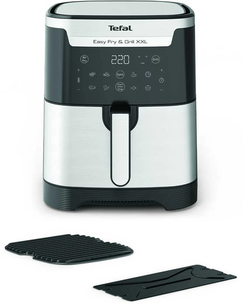 Karšto oro gruzdintuvė Tefal Easy Fry & Grill XXL EY801D15, Sidabrinės/ Juodos spalvos