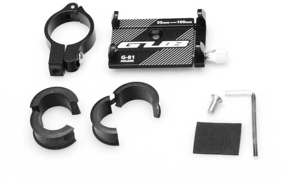 GUB bike holder for mobile phone G81 Aliuminio juodas