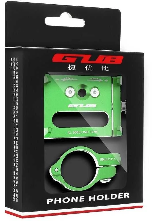 Forcell GUB bike holder for mobile phone G85 Aliuminio žalias