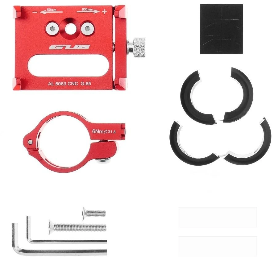 Forcell Bike holder GUB G85 red for mobile phone Metal