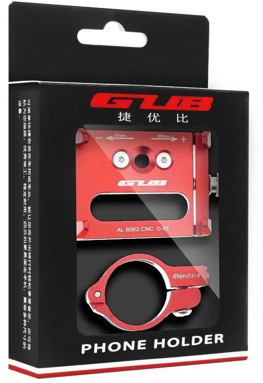 Forcell GUB bike holder for mobile phone G85 Aliuminio red