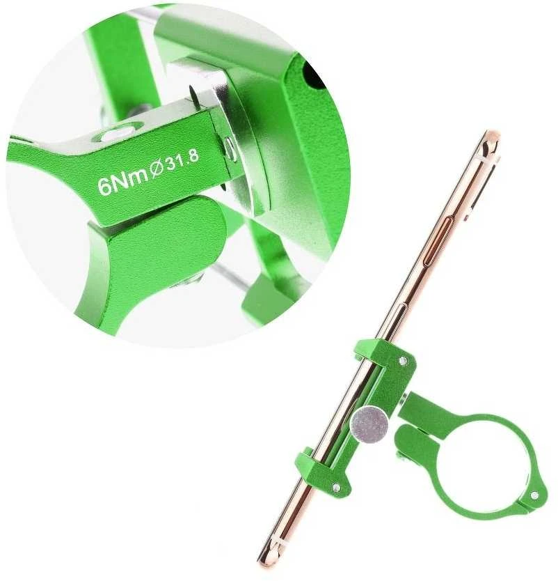 Forcell GUB bike holder for mobile phone G85 Aliuminio žalias