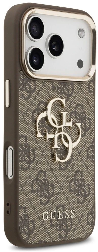 Dėklas GUESS case for IPHONE 18 Pro Max / 17 Pro Max GUE005488 (PU W/ Big 4G Classic Logo) ruda auksinis
