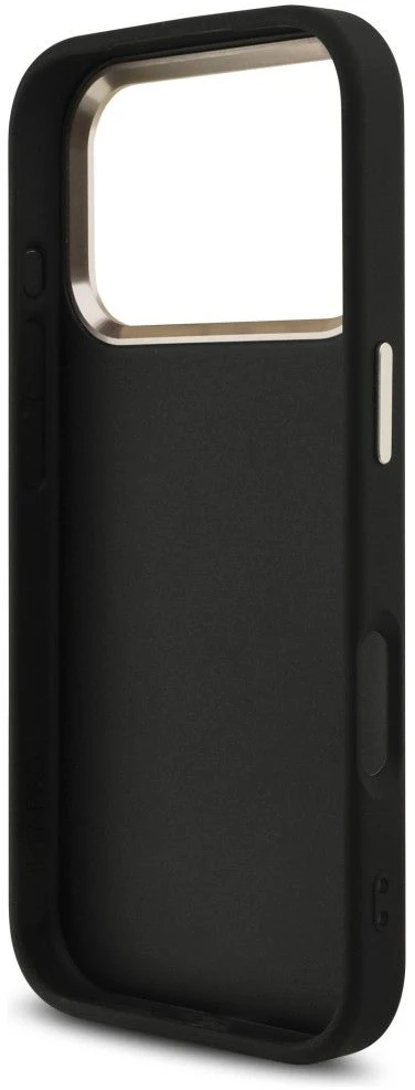 Dėklas GUESS case for IPHONE 18 Pro / 17 Pro GUE005483 (PU W/ Big 4G Classic Logo) juodas auksinis