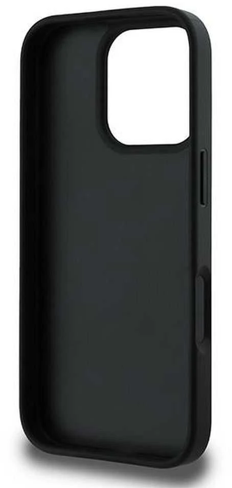GUESS dėklas skirtas Apple iPhone 16 Pro GUHCP16L4GMGGR (4G PU Big Logo) juodos spalvos