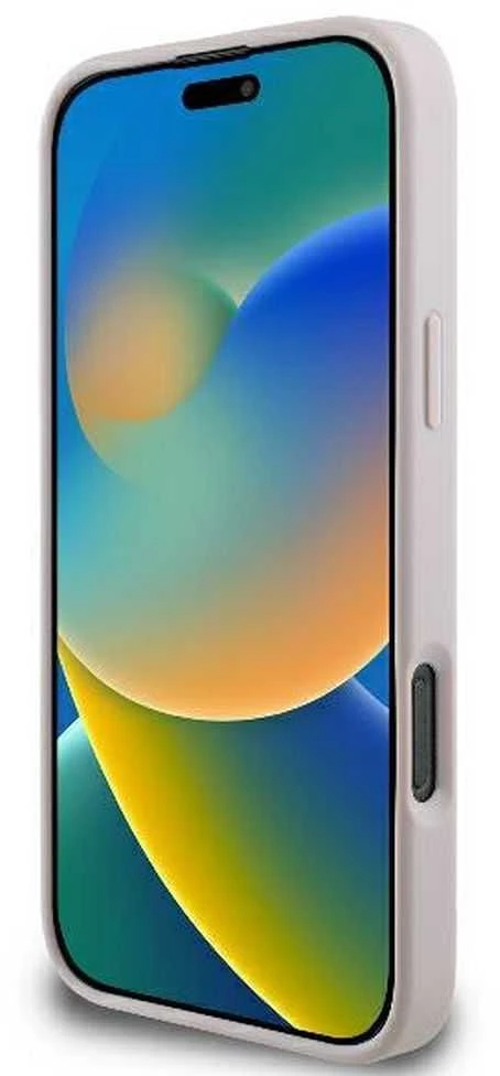 GUESS dėklas skirtas Apple iPhone 16 Pro Max GUHCP16X4GMGPI (4G PU Big Logo) rožinės spalvos
