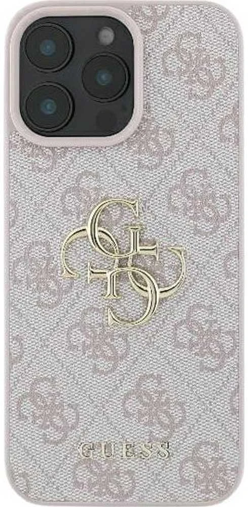 Guess 4G Big Logo Apple iPhone 16 – dėklas telefonui rožinės spalvos