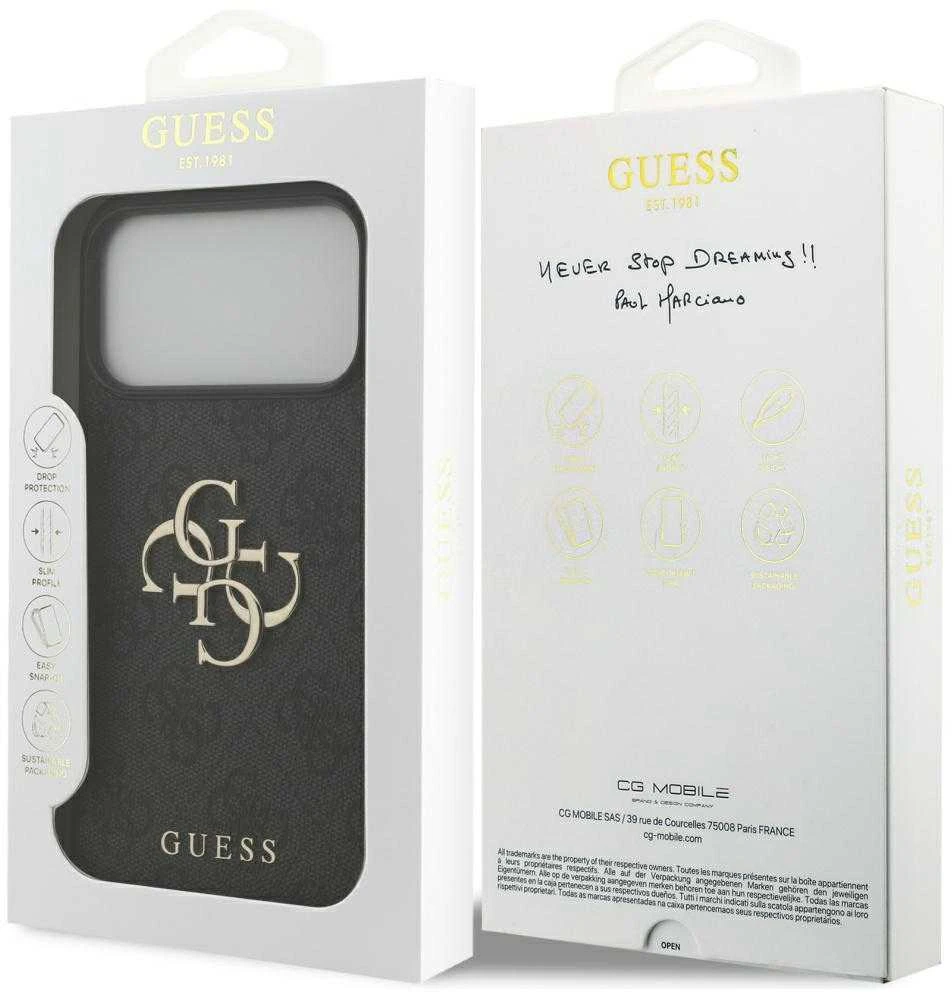 Dėklas Guess 4G Big Logo skirtas Apple iPhone 17 Pro Max juodos spalvos