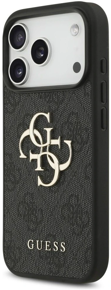Dėklas GUESS case for IPHONE 18 Pro / 17 Pro GUE005603 (4G PU Big Logo) juodas