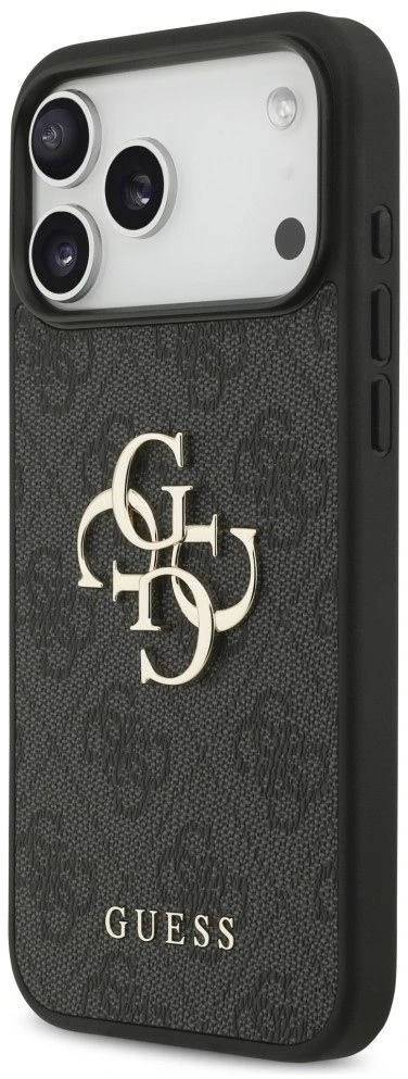 Dėklas GUESS case for IPHONE 18 Pro Max / 17 Pro Max GUE005524 (4G PU Big Logo) juodas