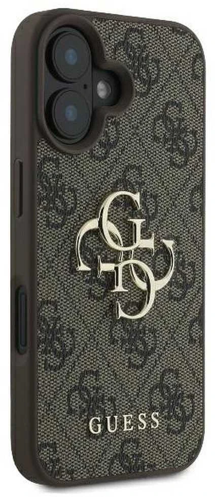 Guess 4G Big Logo Apple iPhone 16 – dėklas telefonui rudos spalvos