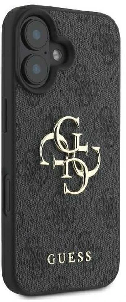 Guess 4G Big Logo Apple iPhone 16 – dėklas telefonui juodos spalvos