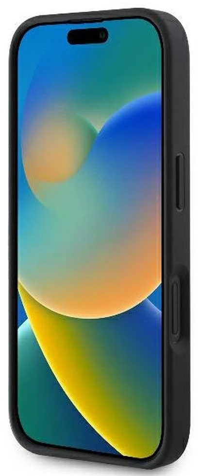 Guess 4G Big Logo Apple iPhone 16 – dėklas telefonui juodos spalvos