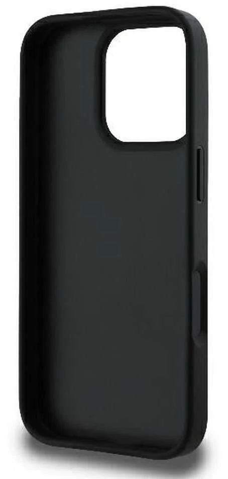GUESS dėklas skirtas Apple iPhone 16 Pro Max GUHCP16X4GMGGR (4G PU Big Logo) juodos spalvos