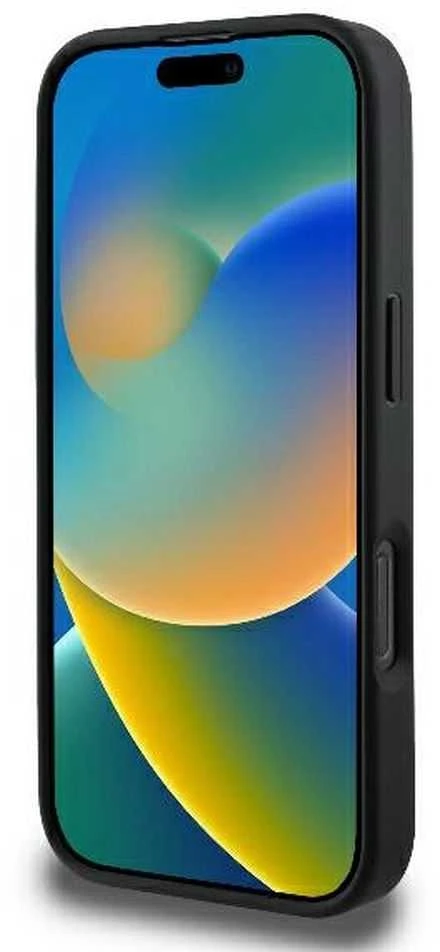 GUESS dėklas skirtas Apple iPhone 16 Pro Max GUHCP16X4GMGGR (4G PU Big Logo) juodos spalvos