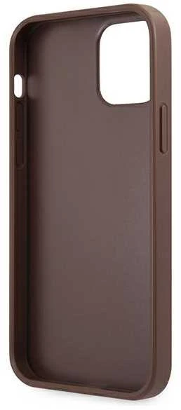Dėklas Guess GUHCP12M4GMGBR skirtas Apple iPhone 12/12 Pro 6.1", rudas