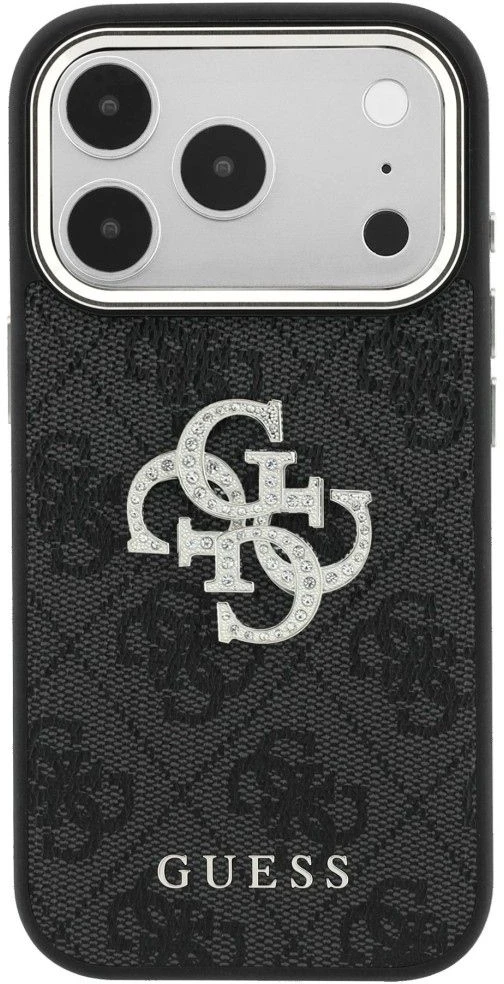 Dėklas Guess Case for IPHONE 18 Pro /17 Pro (Big Strass Logo 4G) ruda