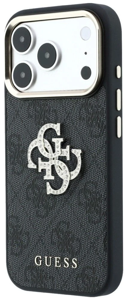 Dėklas Guess Case for IPHONE 18 Pro /17 Pro (Big Strass Logo 4G) ruda