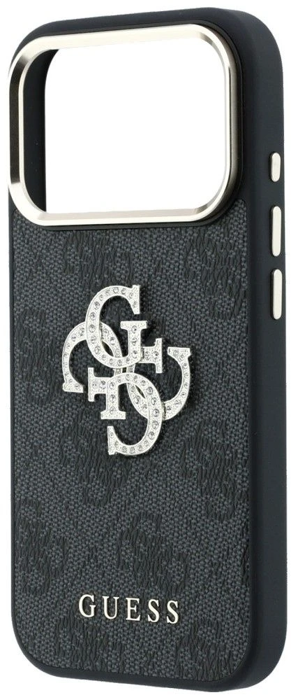 Dėklas Guess Case for IPHONE 18 Pro /17 Pro (Big Strass Logo 4G) ruda