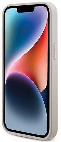 Apple iPhone 13 Pro Max Guess dėklas 4G Collection odinis Metal Logo MagSafe (GUHMP13XG4GFRP) rožinės spalvos