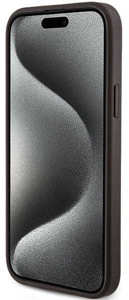 Dėklas GUESS GUHMP15SG4GFRW IPHONE 15/14/13 6.1 "BROWN / BROWN HARDCASE 4G COLLECTION LEATHER METAL LOGO MAGSAFE