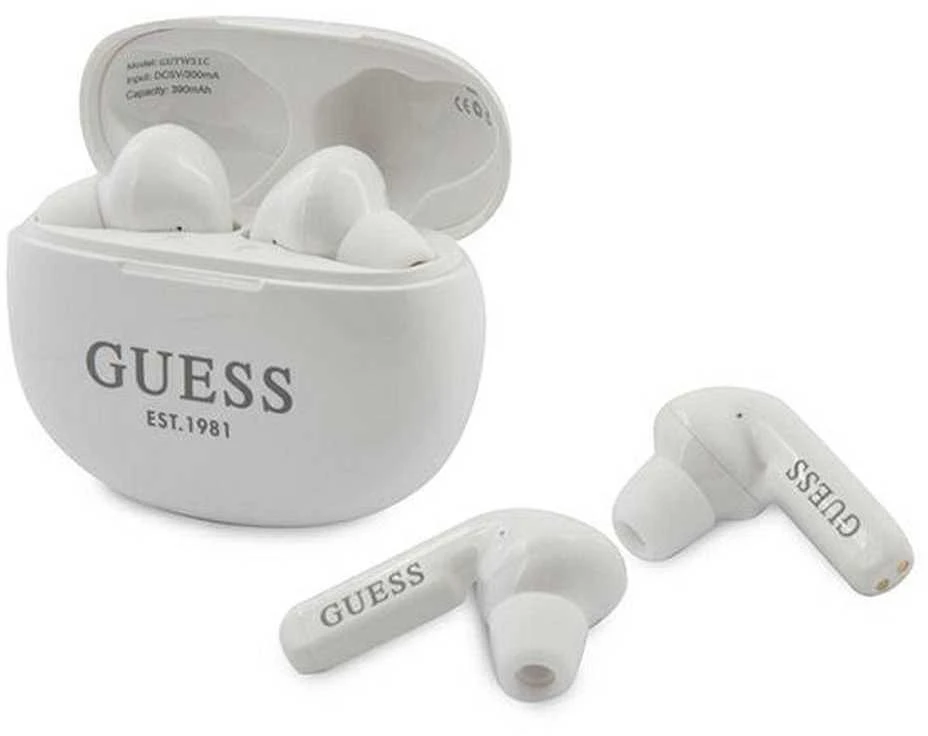 Guess GUTWS1CWHTWS Bluetooth Belaidės Ausinės - Baltas
