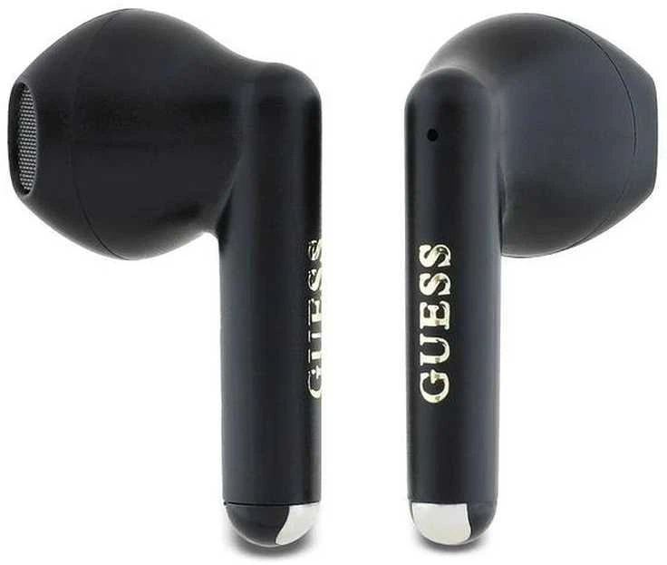 Guess Bluetooth ausinės GUTWSJ14ESGK TWS + docking station juodos spalvos Printed Classic Logo