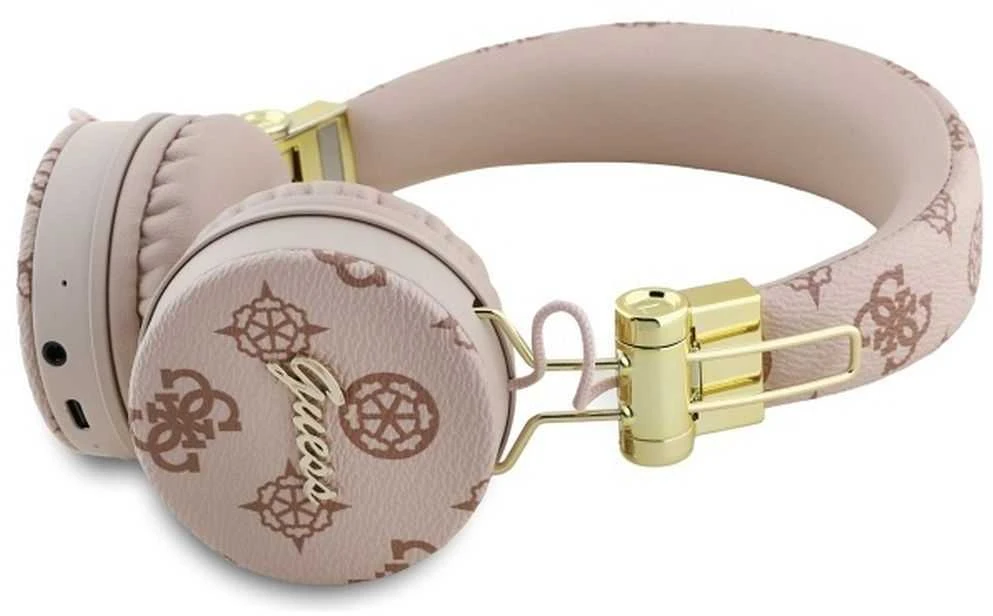 Guess Bluetooth Ausinės ENC GUBH70EPOSMW rudos spalvos Peony Script Round Shape
