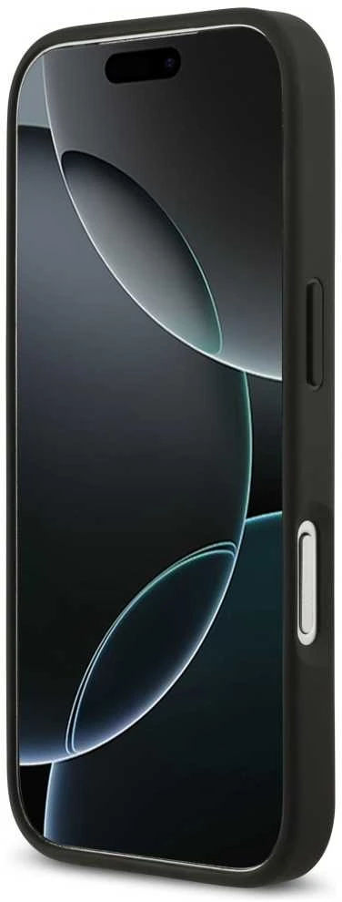 Dėklas GUESS case for IPHONE 17 Pro GUHCP17LP4TPK (4G Double Card Triangle) juodas