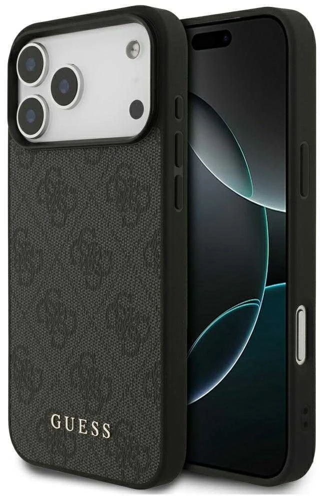 Guess 4G Classic dėklas skirtas Apple iPhone 17 Pro Max juodos spalvos