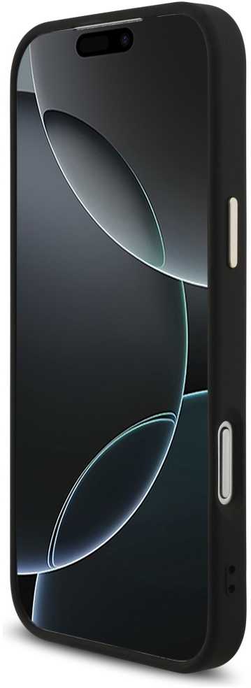 Dėklas GUESS case for IPHONE 17 Pro Max GUHCP17XHG4SGCK (Fixed Glitter Big 4G Metal Frame) juodas