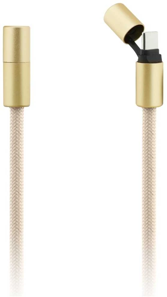 Guess Crossbody virvelė 4G Charm su įkrovimo kabeliu USB-C/USB-C rusvai gelsvas