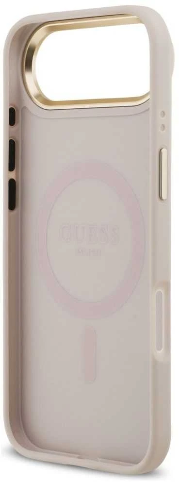 „Guess 4G PU Classic Logo MagSafe“ dėklas, skirtas „iPhone 17 Air“ - Rožinė