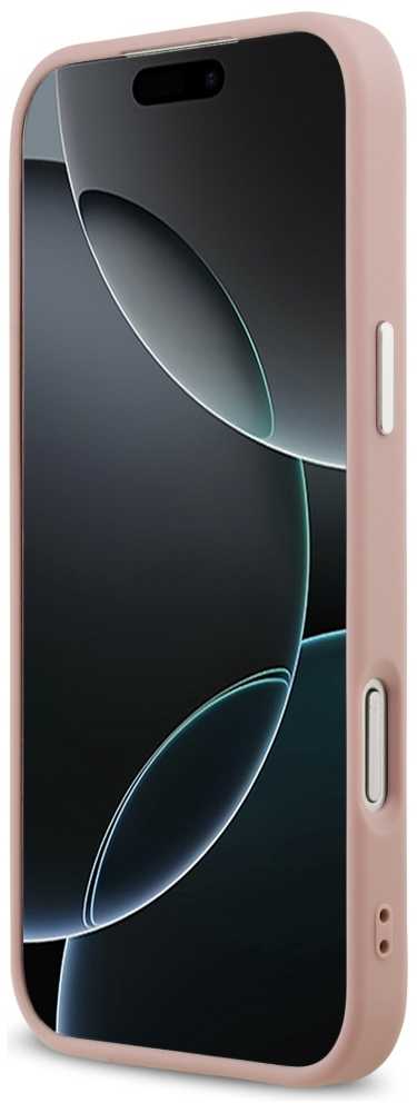 „Guess“ blizgantis trikampio formos logotipo „MagSafe“ dėklas, skirtas „iPhone 17 Pro Max“ - Rožinė