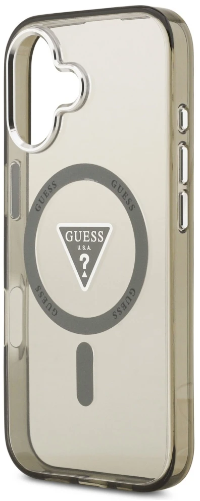 Guess IML Gradient Triangle Logo MagSafe dėklas skirtas Apple iPhone 17 khaki