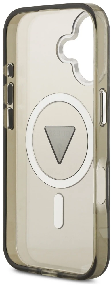 Guess IML Gradient Triangle Logo MagSafe dėklas skirtas Apple iPhone 17 khaki