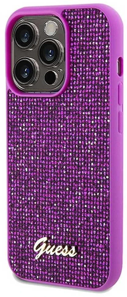 GUESS GUHCP14XPMSDGSF IPHONE 14 PRO MAX 6,7" FUKSJA / FUKSIJOS KIETAS DĖKLAS DISCO METAL SCRIPT