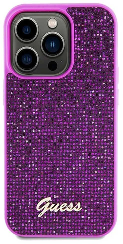 GUESS GUHCP14XPMSDGSF IPHONE 14 PRO MAX 6,7" FUKSJA / FUKSIJOS KIETAS DĖKLAS DISCO METAL SCRIPT