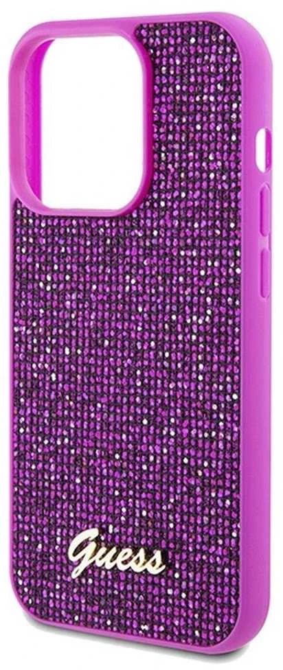 GUESS GUHCP14XPMSDGSF IPHONE 14 PRO MAX 6,7" FUKSJA / FUKSIJOS KIETAS DĖKLAS DISCO METAL SCRIPT
