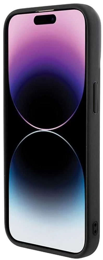 Dėklas GUESS GUHCP15LPMSDGSK IPHONE 15 PRO 6.1 "Juodas/Juodas HARDCASE DISCO METAL SCRIPT