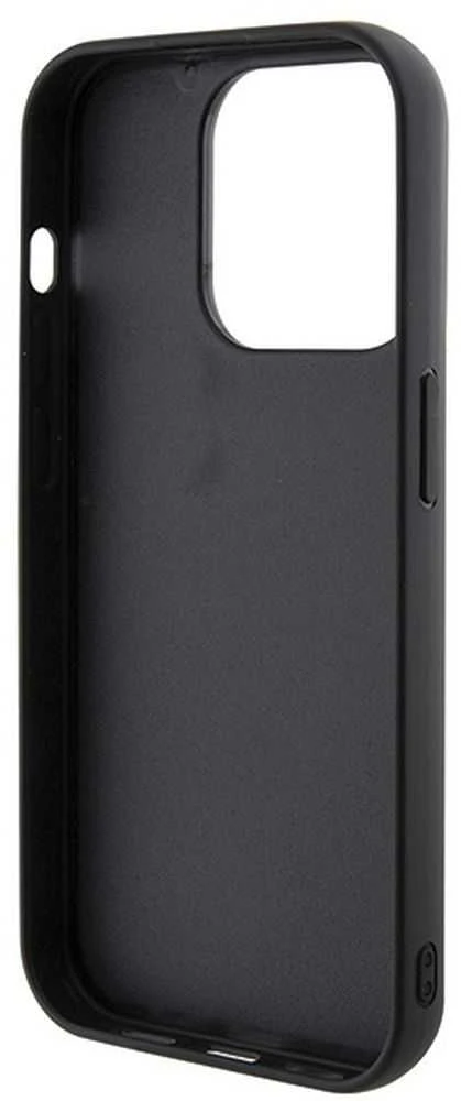 Dėklas GUESS GUHCP15LPMSDGSK IPHONE 15 PRO 6.1 "Juodas/Juodas HARDCASE DISCO METAL SCRIPT
