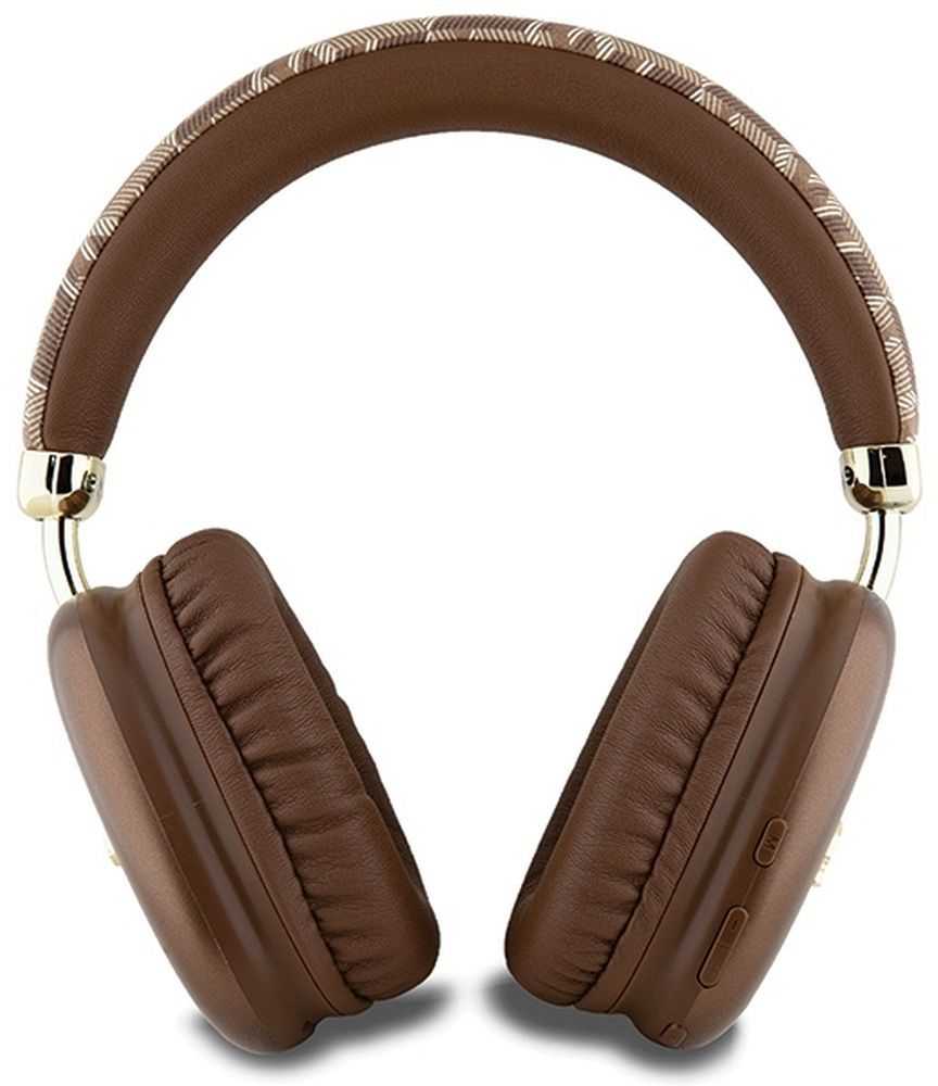 Guess GCube Metallic Script Logo Bluetooth belaidės ausinės - rudos spalvos