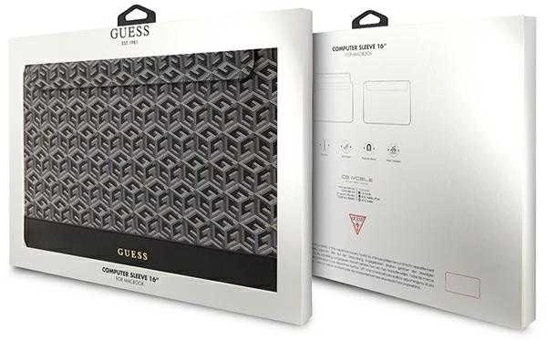 Guess Dėklas kompiuteriui GUCS16HGCFSEK 16″ juodos spalvos GCube Stripes